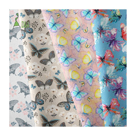 Hot Selling Butterflies Printed Poplin 100% Cotton Fabric Lightweight for Women's Shirts & Covers and Girls' Garments