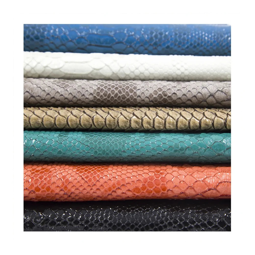 Waterproof Custom Printed Crocodile Skin Embossed PU Synthetic Leather Faux Rolls Material for Shoes Bags