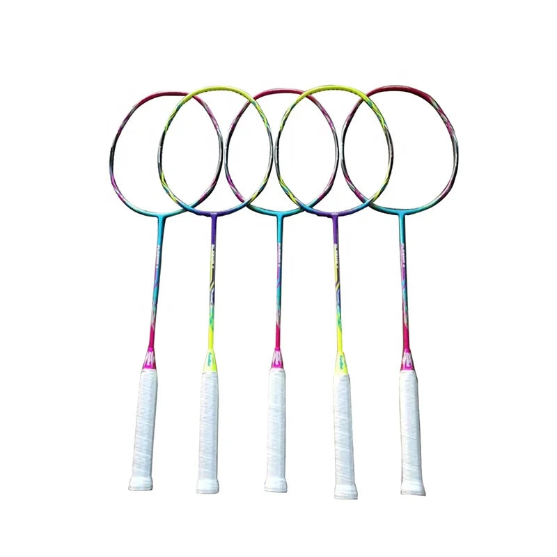 Konmat Sports Esper 30 LBS Tension Graphite-Fiber Badminton Racket Durable 58g Without Strings Woven Technique Hard to Moderate