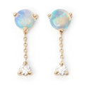 Gemnel Fashion 14k Gold Plated Brass Jewellery Opal Drop Gold Design Christmas Earrings for Women