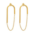 Wholesale Women's Trendy Stainless Steel Earrings Metallic Chain Fashion Jewelry for Party Gift Wedding Engagement