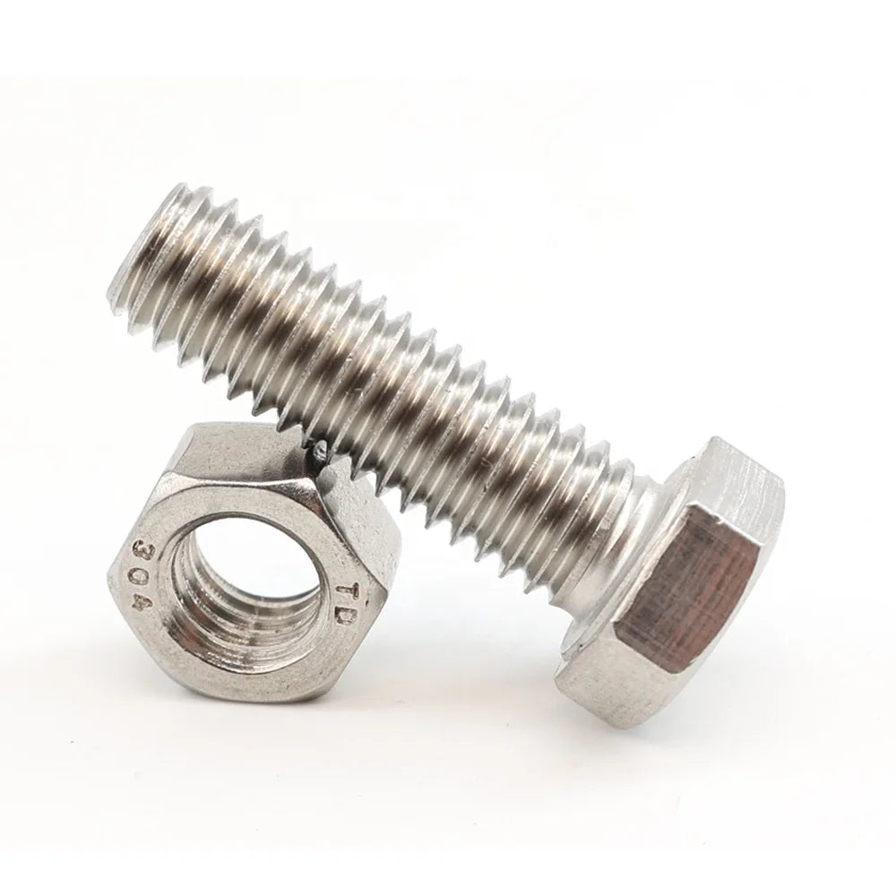 DIN933 Wholesale Price Bolt Stainless Steel 304 Hex Bolt DIN933 Hex Tap Bolt Plain Finish
