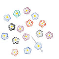 Wholesale Hand-Painted Blue Red Pink Flower Ceramic Beads Loose Porcelain Beads for DIY Jewelry Making Colorful Clay Beads