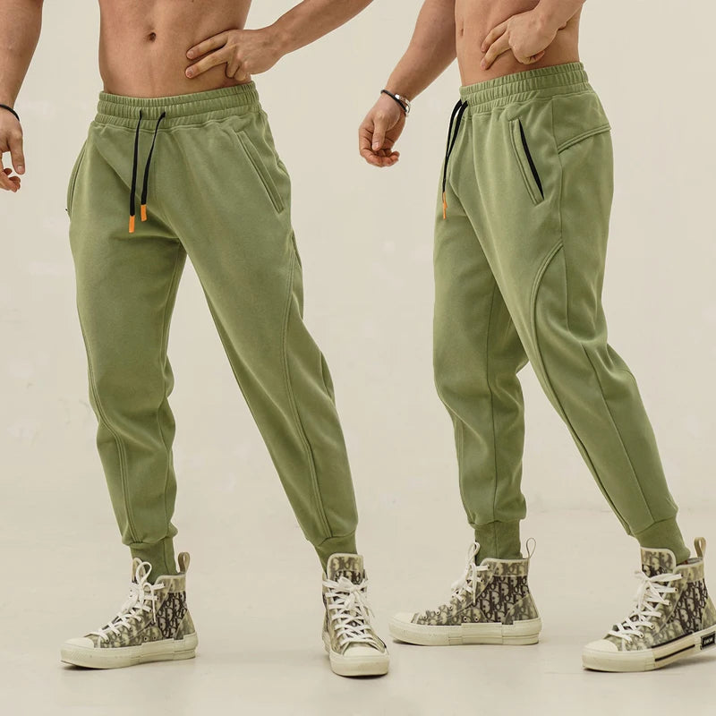 SHINBENE Wholesale Men's Slim Joggers Workout Pants Active Athletic Jogging Sweatpants With Zipper Pocket