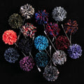 Men Suit Grooms Wedding Lapel Flower Rose Color Brooch Handmade Boutonniere Stick Cloth Brooch Pin Charm