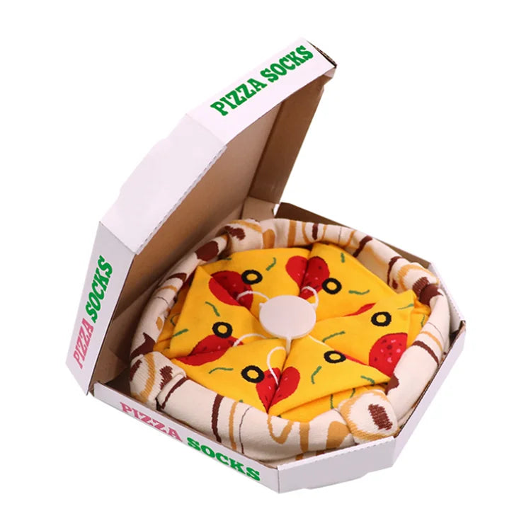 2026 Creative Funny PIZZA Socks in Box Party Gift Fashion Custom Unisex Socks Hawaii Italian Pepperoni Cotton Sock