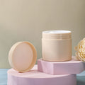 Empty PCR PET Recyclable Cosmetic Container 8oz/10oz/16oz Matt Surface Plastic Jar with PP Caps for Lotion & Essential Oil
