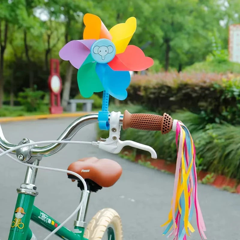 Kids' Bike Decoration Toy Multi-color Children Scooter Decoration Plastic Pinwheel Windmill Toy Streamer Bicycle Accessories