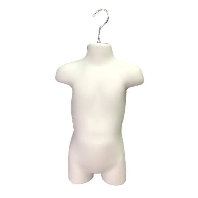 Toddler Kids Back Cutout Mannequin Torso Set and Hooks