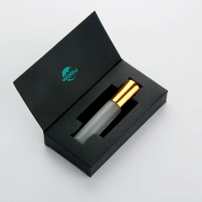 Free Sample Fine Mist Spray Bottles 10ml Gold Silver Black Perfume Oil Glass Spray Cosmetic Packaging