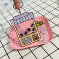 Wholesale DIY Custom Printed Resin Glitter Liquid Acrylic Shaker Keychain with Charms