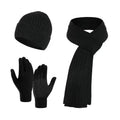 Men's Winter Hat Scarf Gloves Slouchy Beanie Snow Knit Skull Cap Touch Screen Mittens Long Scarves for Women