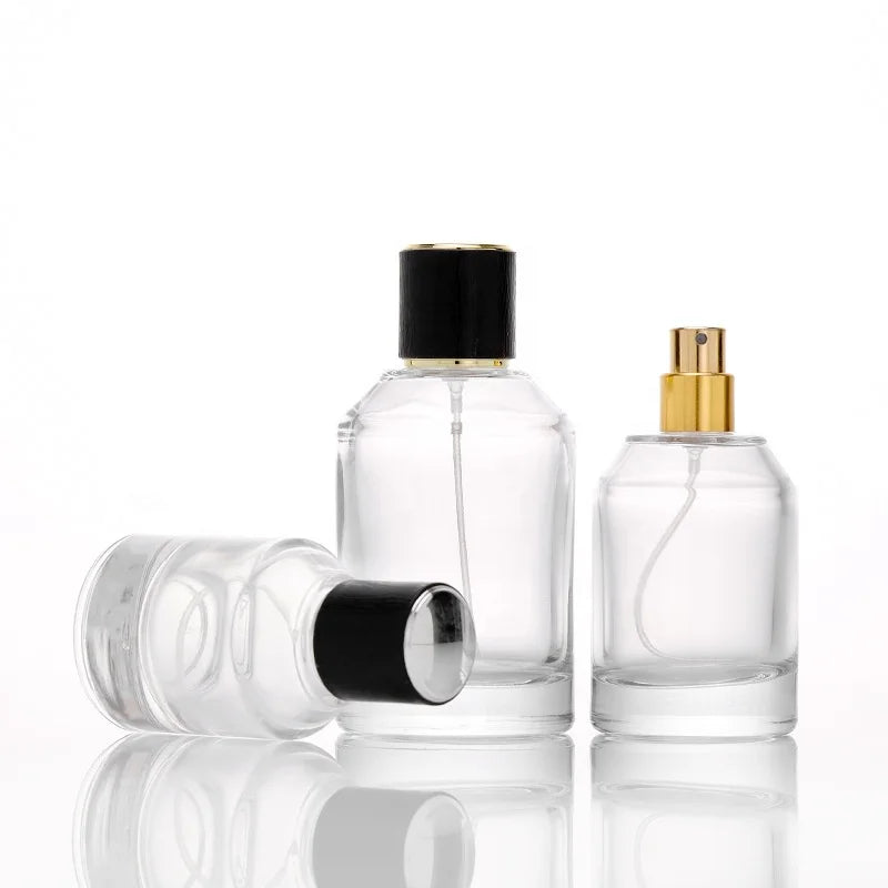 Luxury Empty 50ml 100ml Perfume Glass Bottles with Pump Sprayer Cap Atomizer for Fragrance and Cosmetic Product Storage