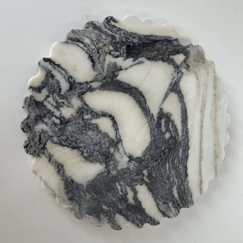 HZX Marble Phnom Penh Plate Aromatherapy Tray Jewelry Dried Fruit Beautiful Plate Dishes & Plates Services Tray