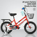 Factory Good Quality Steel Single Speed 18 Inch Boys Bike With Training Wheels Rear Rack Basket Bicycle Cycle for 8-13 Year Old