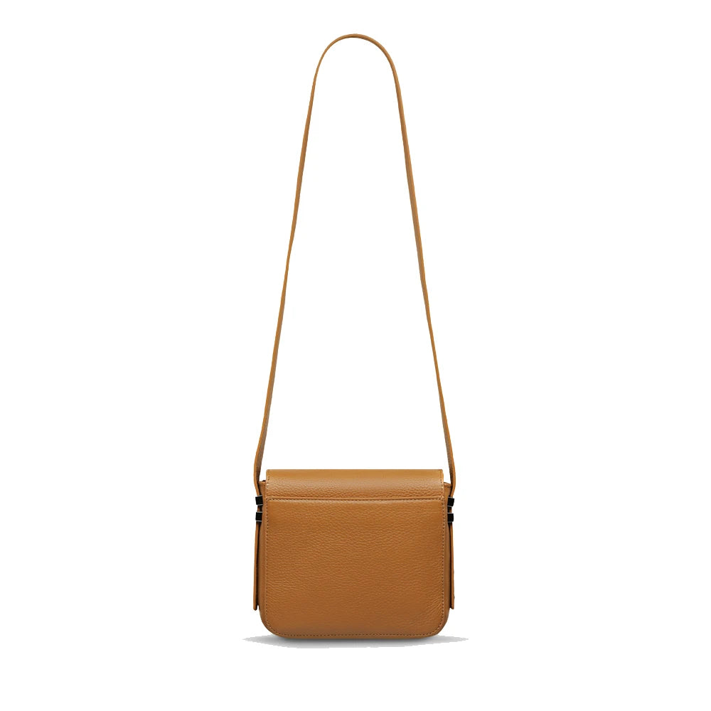 New OEM ODM Custom Printed Logo Luxury Fashion Portable Small Flip Cover Style Genuine Leather Women's Crossbody Shoulder Bag