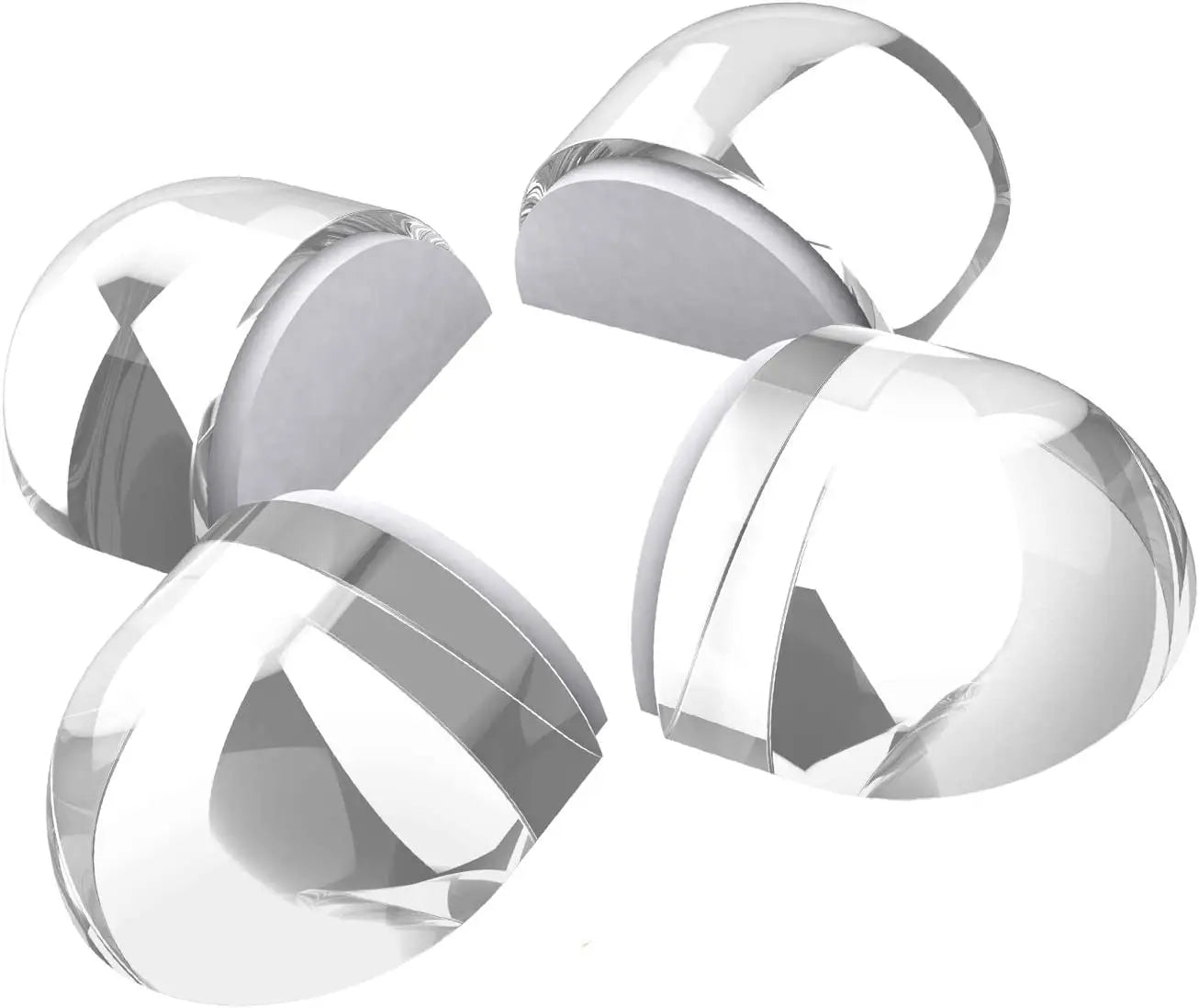 Self-Adhesive Invisible Door Stopper Clear Silicone Rubber Buffer Pads Reusable and Washable Acrylic Door Stoppers