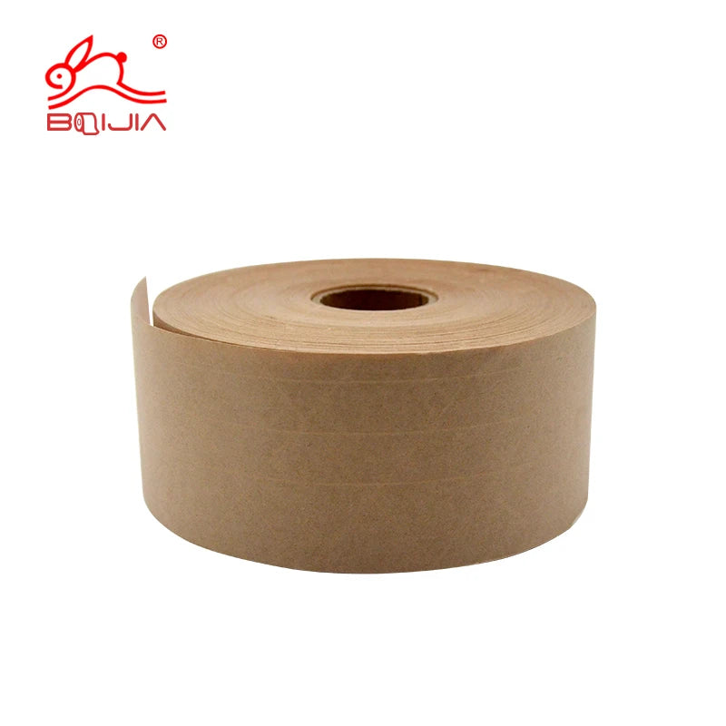 Factory Direct Fiber Reinforced Gummed Water Activated Kraft Paper Tape Customizable 16mm Eco Friendly Gummed Tape