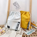 Wholesale Fashion Drawstring Backpack Canvas Bag Simple Casual Cloth Bag with Storage Rucksack Pouch for Girls