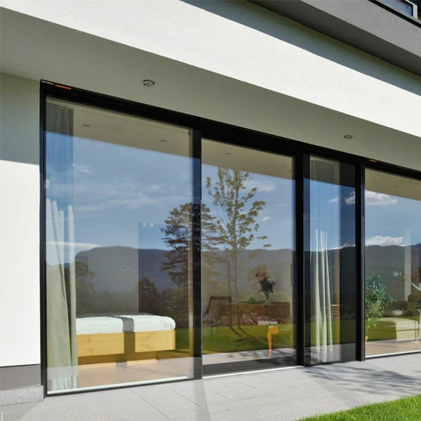 TOMA 5 Year Warranty Wholesale Exterior Black Sliding Aluminum Frame Glass Stack Sliding Door Modern Entry Doors