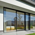TOMA 5 Year Warranty Wholesale Exterior Black Sliding Aluminum Frame Glass Stack Sliding Door Modern Entry Doors