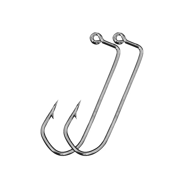 DORISEA High Carbon Steel 7150 Worm Fishing Hook 90 Degree Jigging Bottom Fishing Carp Marlin Saltwater Fish River Stream Float
