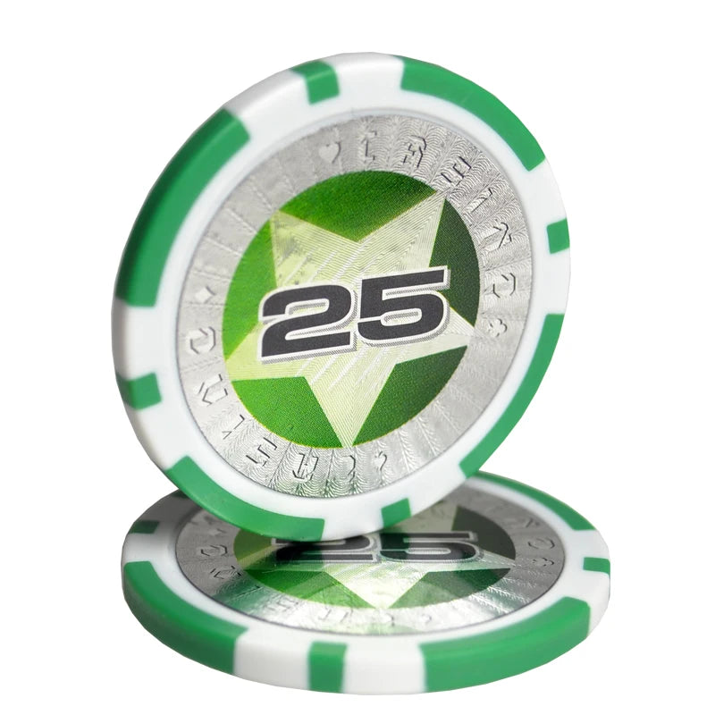 Ceramic EPT Custom Made ABS Star Coins Printed Poker Chips Custom Logo for Casino Sublimation Blank Diamond Poker Chip Wholesale