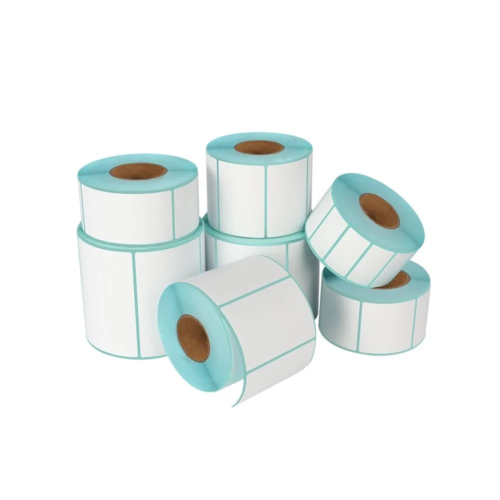 Wholesale Customizable White Thermal Adhesive Sticker Printed Blank Self-Adhesive Thermal Label