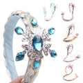 Frozen Princess Wig Braids Children's Princess Headbands Queen Snowflake Hair Clip for Lovely Girls Kids Hair Accessories
