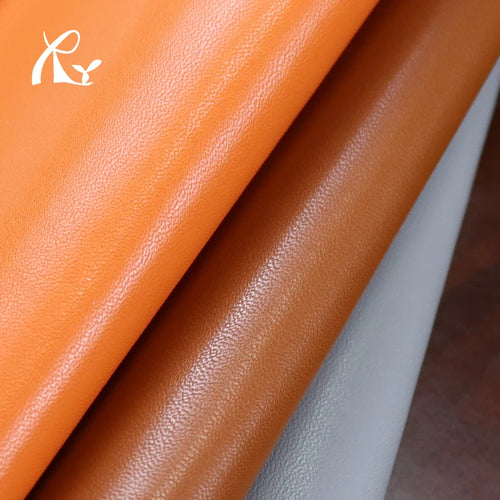 0.6mm Microfiber Leather Cow Grain Embossed Eco Friendly Anti Hydrolysis for Furniture Shoes Bags Sofas
