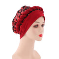 Zifeng OEM Turban Bonnet African Fashion Braid Sequin Women's Headscarf Muslim Caps