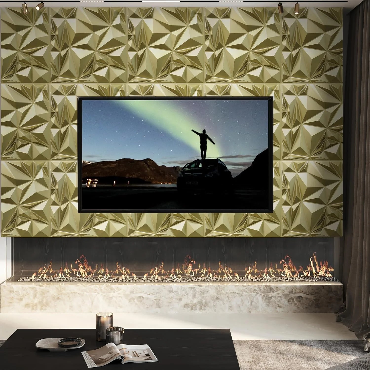 KASARO Modern Design Marble 3D PVC Wall Panels Waterproof China Wood Effect Interior Decoration Wall Panels