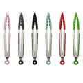 Colorful Silicone Food Tongs Stainless Steel Functional Food Clip Kitchen Serving Utensil