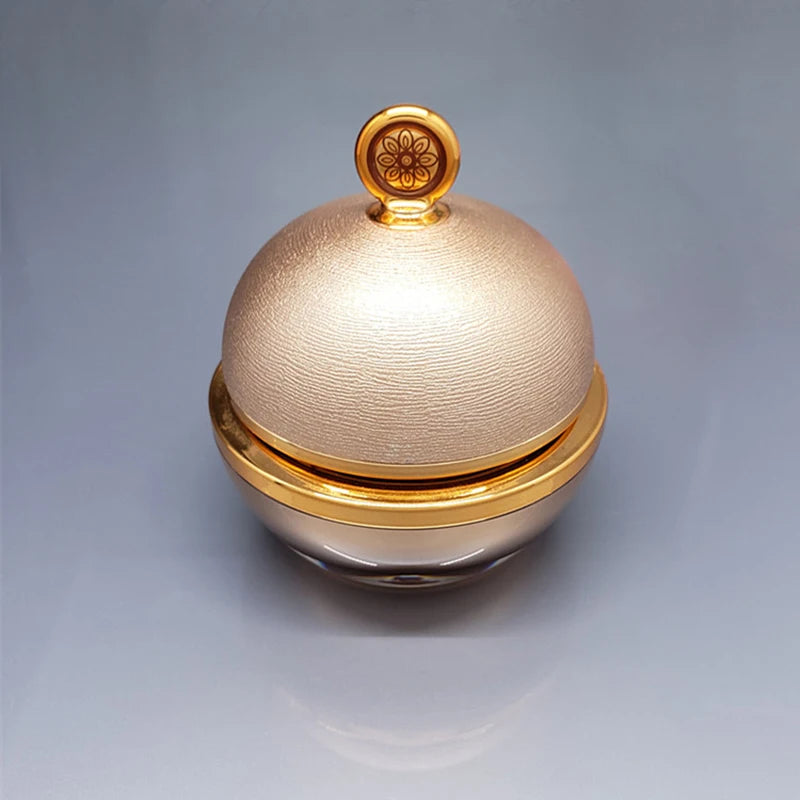 In Stock Ready to Ship15g 30g 50g Cosmetic Gold Acrylic Cream Jar With Gold Lid