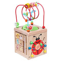 Children's Intelligence Multifunctional Learning Game Wooden Four-sided Cube Toy Abacus Maze Box