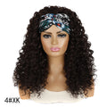 Best Selling Multiple Color Curly Headband Wigs Fashion Synthetic Head Wrap Wigs Kinky Curly for Women Daily Use