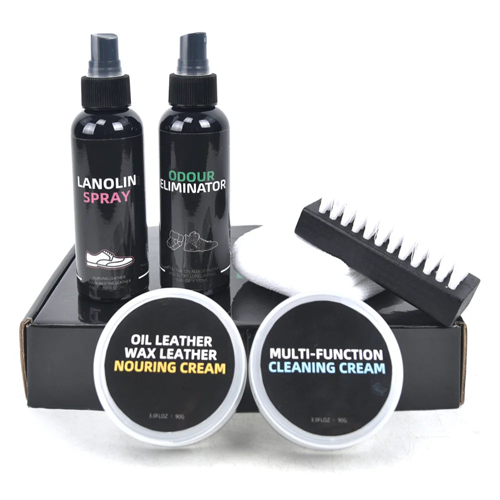 Allwin Factory Custom Box Cleaning Cream Leather Shoe Care Wax Liquid Shoe Polish Kit