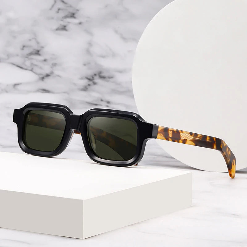 Hot Selling Mens Sunglasses Uv400 Protection Square 2025 Polarized Sunglasses Lenses Acetate Sunglasses