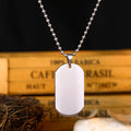 Custom Laser Engraved Men's Retro Stainless Steel Pendant Simple Classic Smooth Plate Chain Cute Gift Necklace