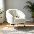 Vertical Stitch Tub Chair Padded Accent Armchair for Apartment Reading Corner Decor