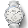 For LOBINNI Fashion Women's Daily Home Wristwatch Calendar Auto Date Diamond Leather Mechanical Watch Water-Resistant Dial