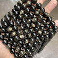 Natural Golden Obsidian Loose Round Beads Stone 6-14mm Gemstone Thread for DIY Jewelry Making Bracelet and Necklace