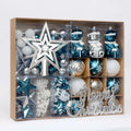 Luxury  Hanging Decorative 6 cm Gift PVC Blue Ornaments Baubles Balls Christmas Ball & Tree Ornaments Shiny Painted Design