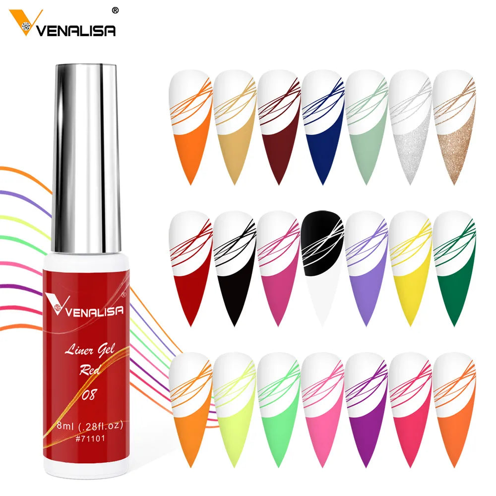 Private Label Gel Pull Liner Spider Nail Drawing Painting Luminous Neon UV Gel Polish Hook Line Nail Art Design DIY Manicure