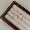 925 Sterling Silver Minimalist Hoop Earrings Circle Stud Designer Earrings Irregular Earrings Women Wholesale
