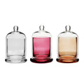 Wholesale Bell Shaped Transparent Glass Cover Stained Glass Candlestick