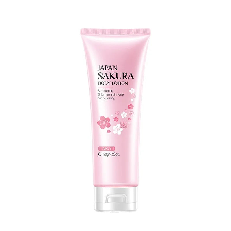 LAIKOU Sakura Skin Care Moisturizing Brightening Smoothing Fresh Fragrance Milk All Skin Types Night Use 120g Body Lotion