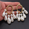 Wholesale Fashion Jewelry Fresh Water Baroque Natural Pearl Drop Water Shape Earrings