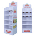Custom Lays Promotion Corrugated Floor Merchandise POS Pop Display Rack Dry Fruit Cardboard Display Stand Chocolate Candy Rack