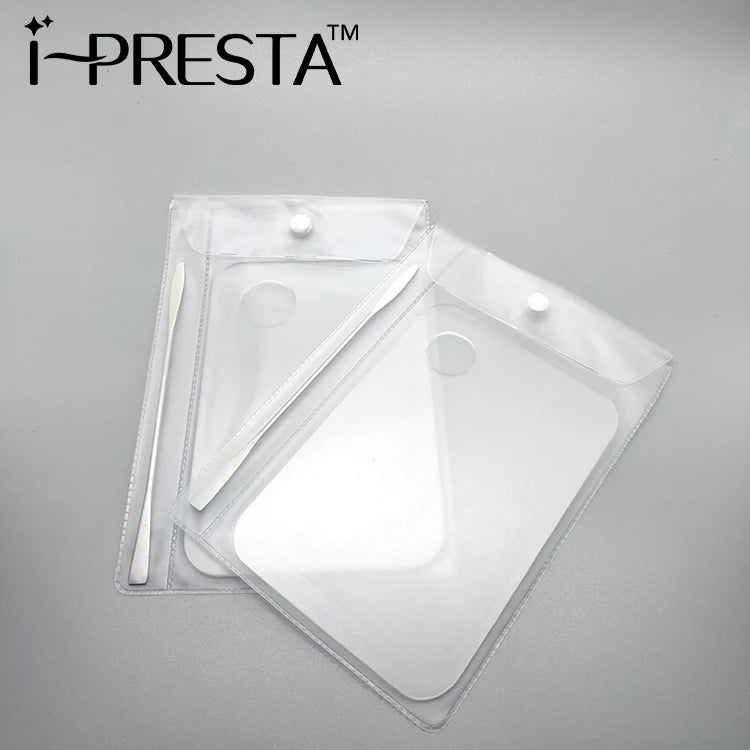 Cosmetic Mixing Palette and Spatula Transparent Clear Acrylic Makeup Palette
